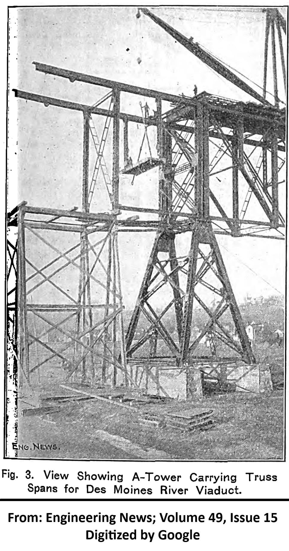 Erecting truss span